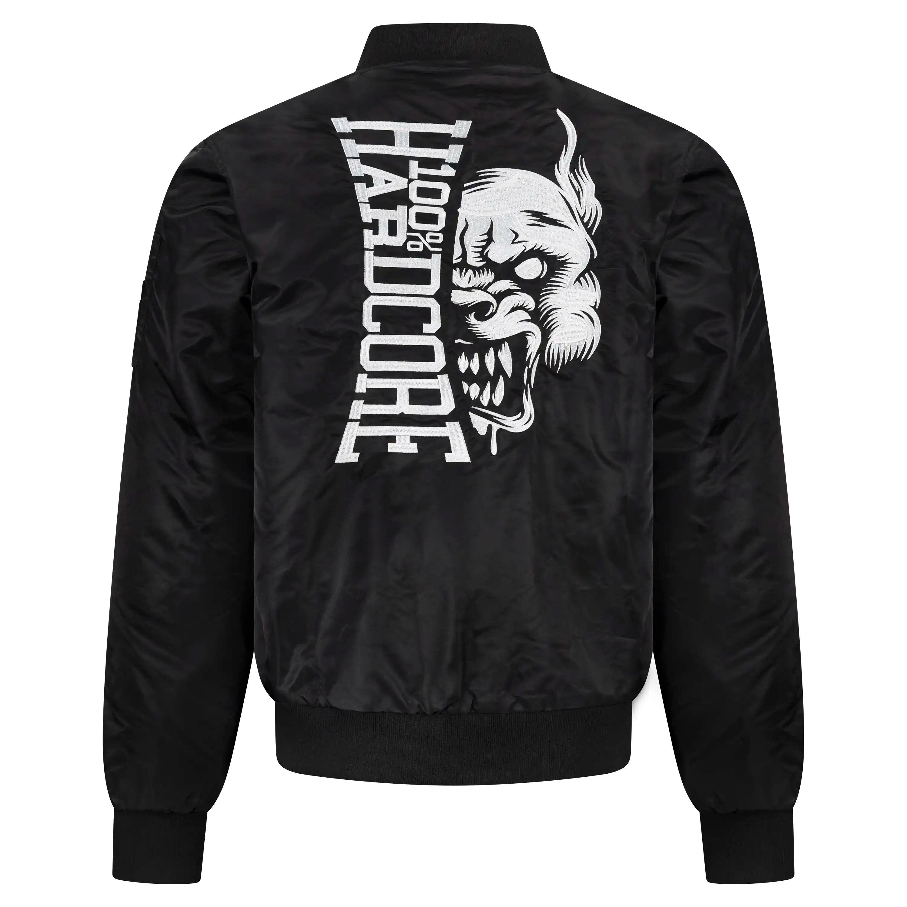 100% HARDCORE BOMBERJACK BRANDED RAGE ZWART