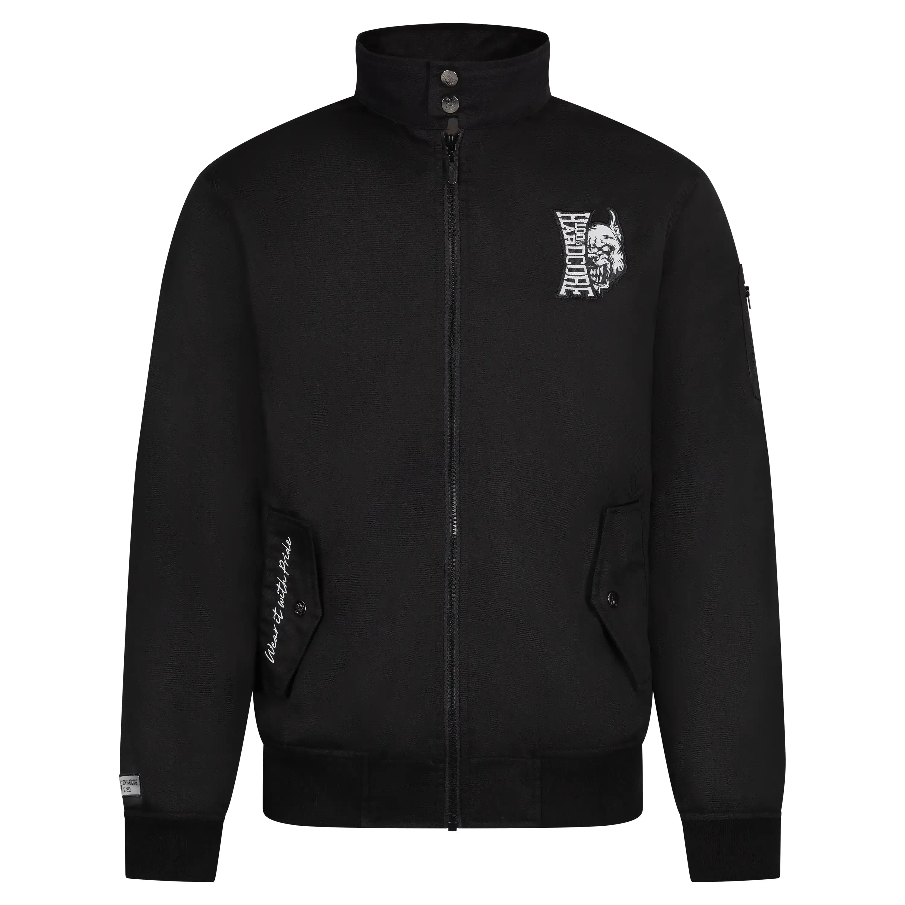 100% HARDCORE HARRINGTON BRANDED RAGE ZWART
