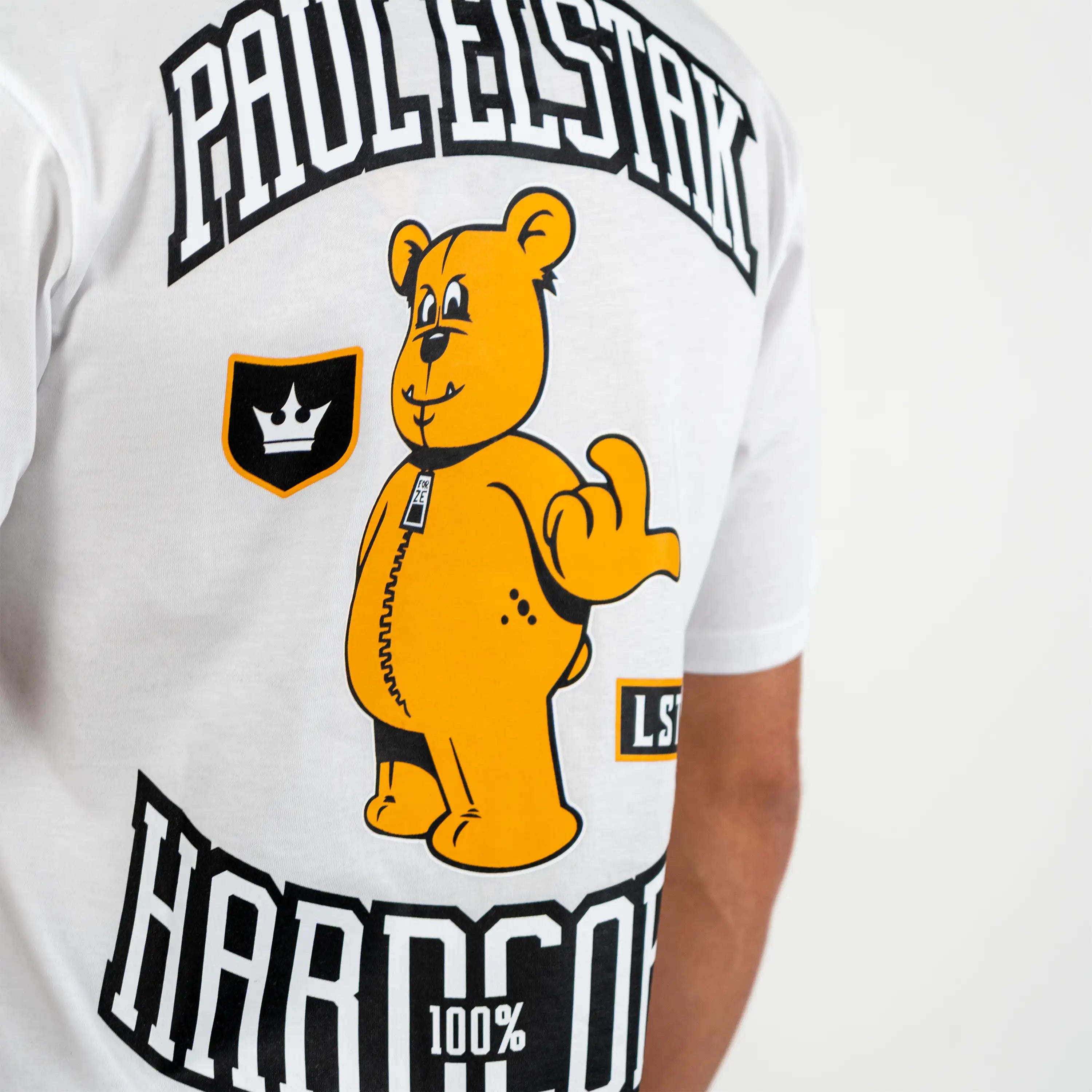 100% HARDCORE - PAUL ELSTAK T-SHIRT FORZE WIT