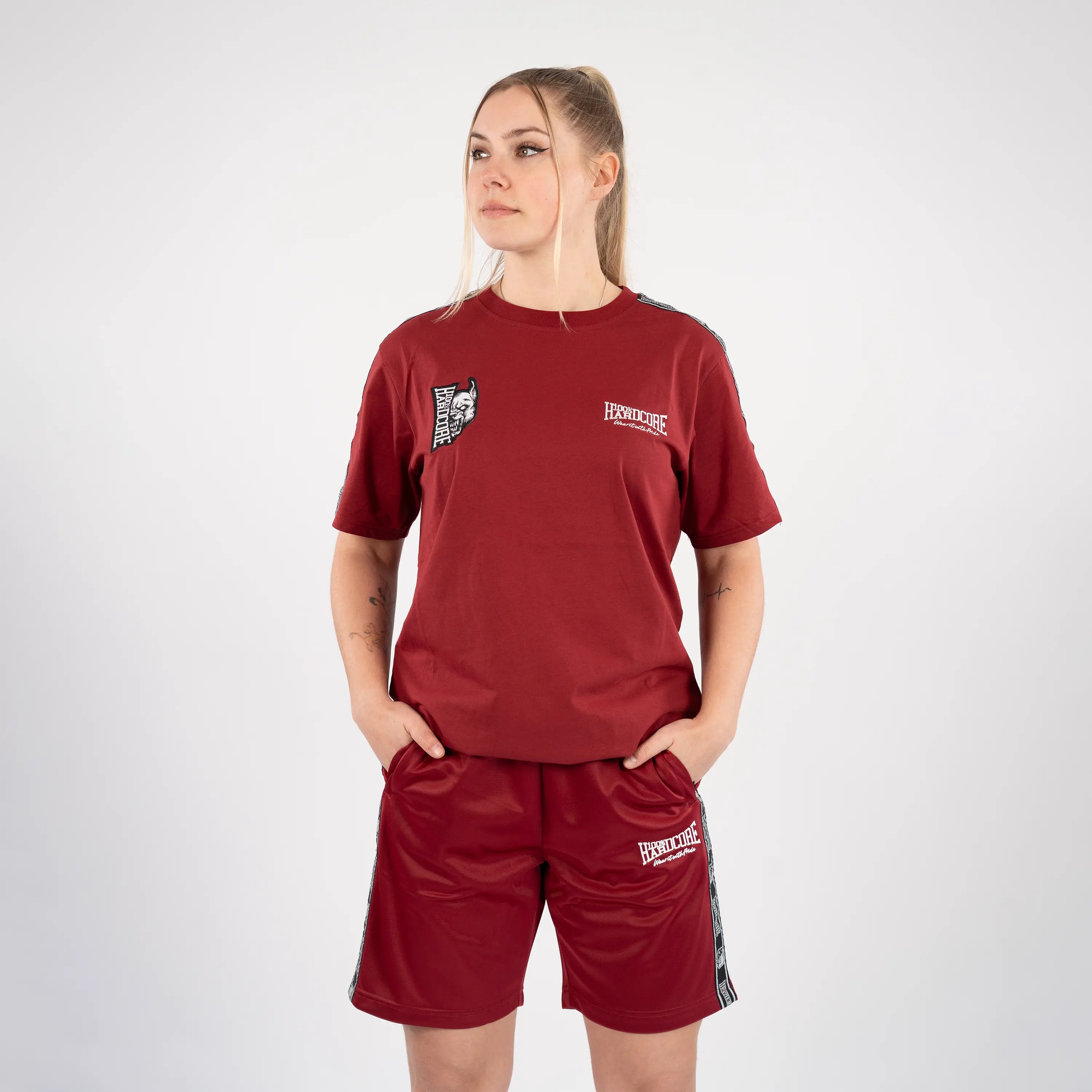100% HARDCORE T-SHIRT ESSENTIAL ROOD