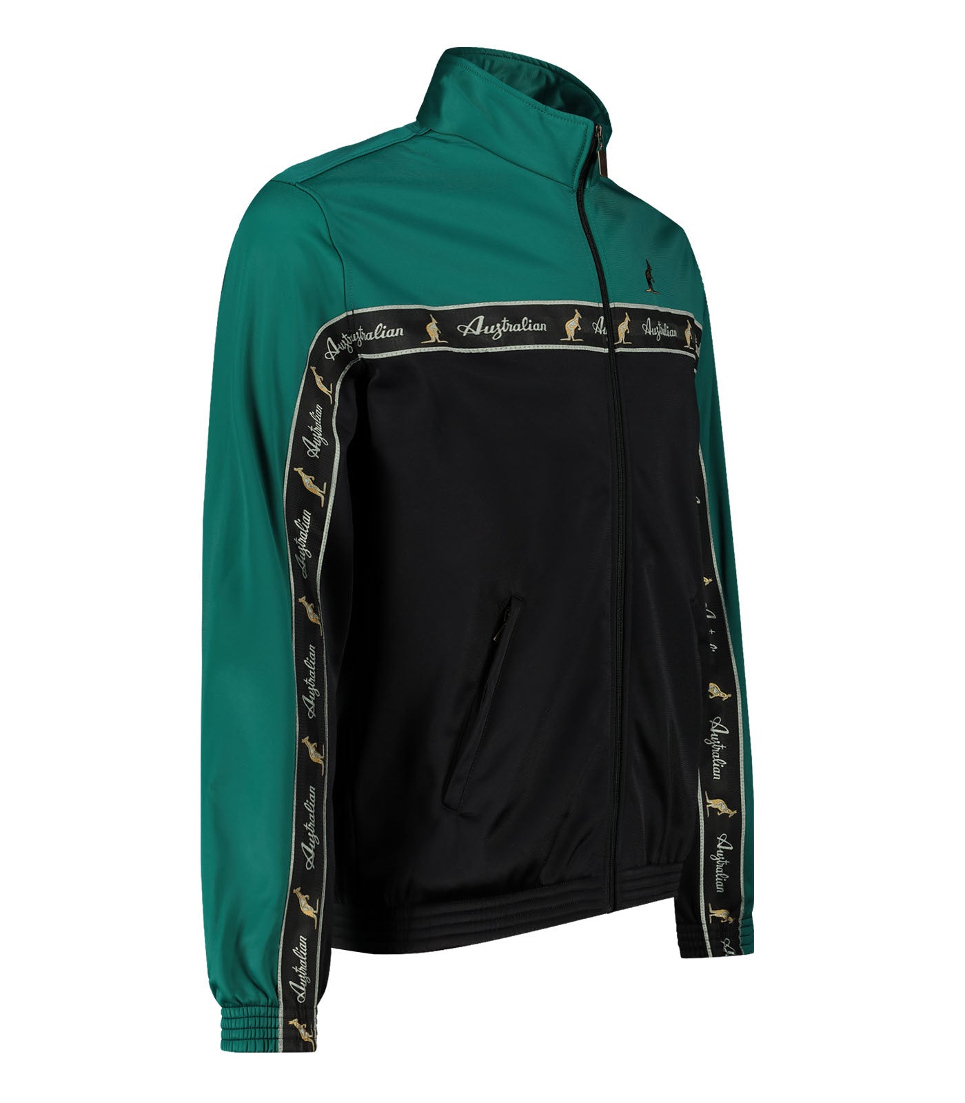 [AUS] DUO JACKET ACETATE MET ZWARTE BIES - ZWART/EVERGLADE