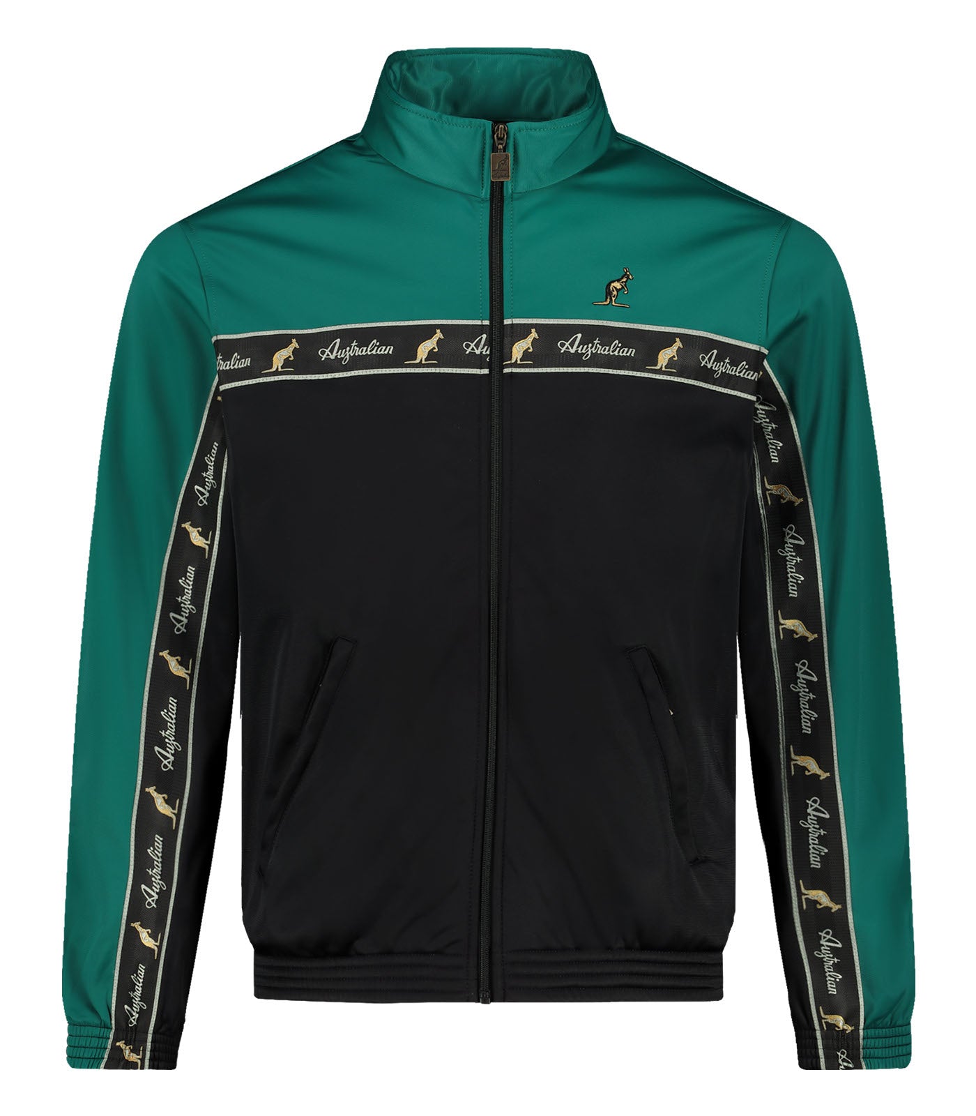 [AUS] DUO JACKET ACETATE MET ZWARTE BIES - ZWART/EVERGLADE