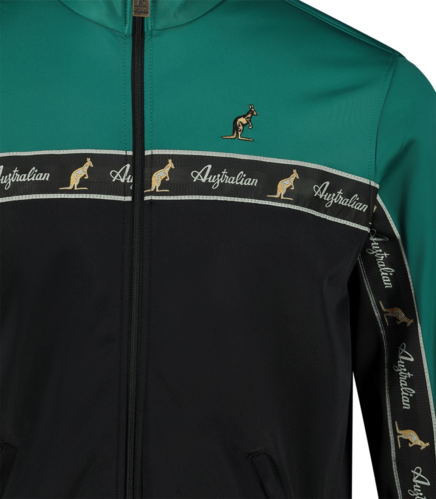 [AUS] DUO JACKET ACETATE MET ZWARTE BIES - ZWART/EVERGLADE