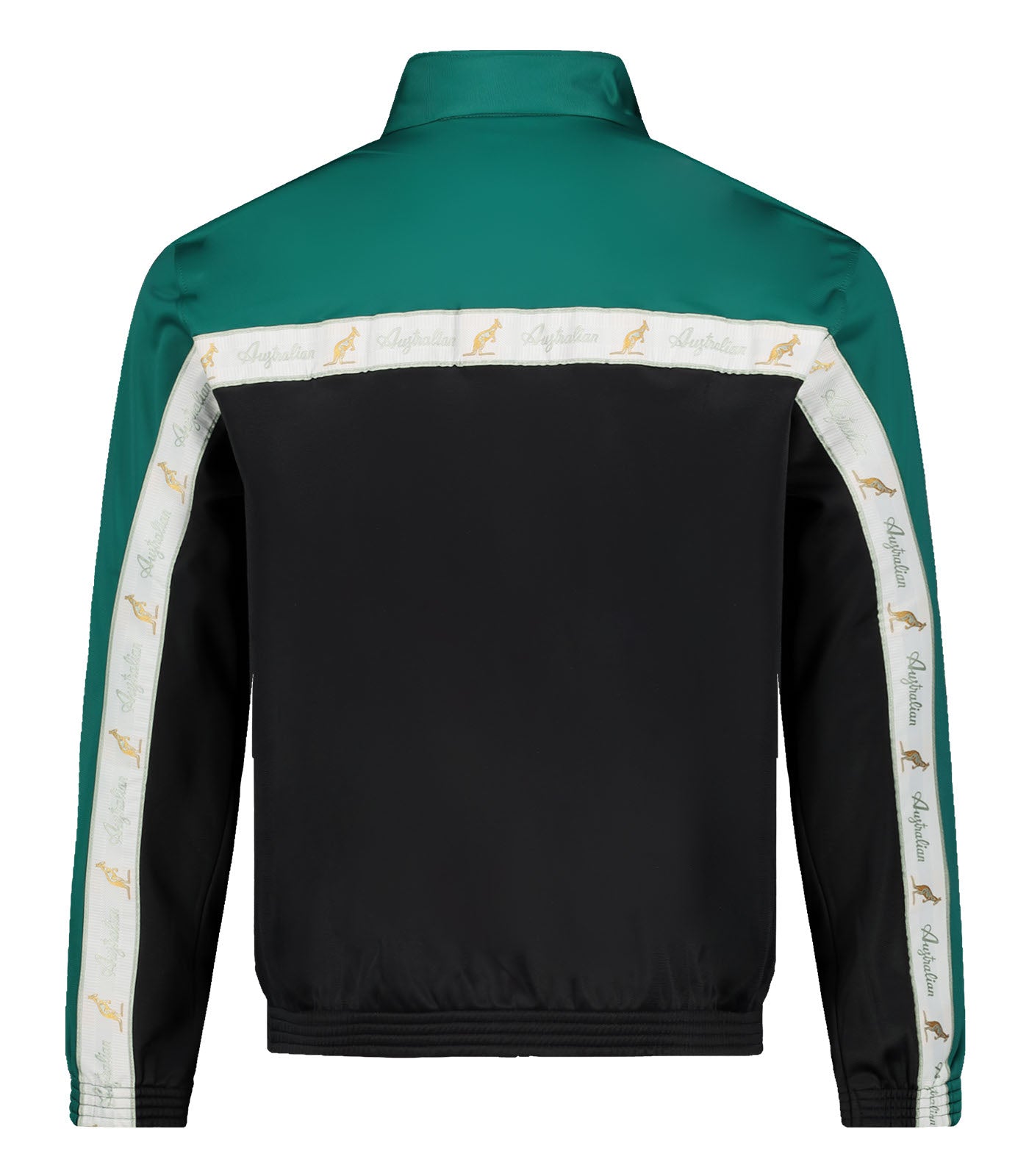 [AUS] DUO JACKET ACETATE MET WITTE BIES - ZWART/EVERGLADE
