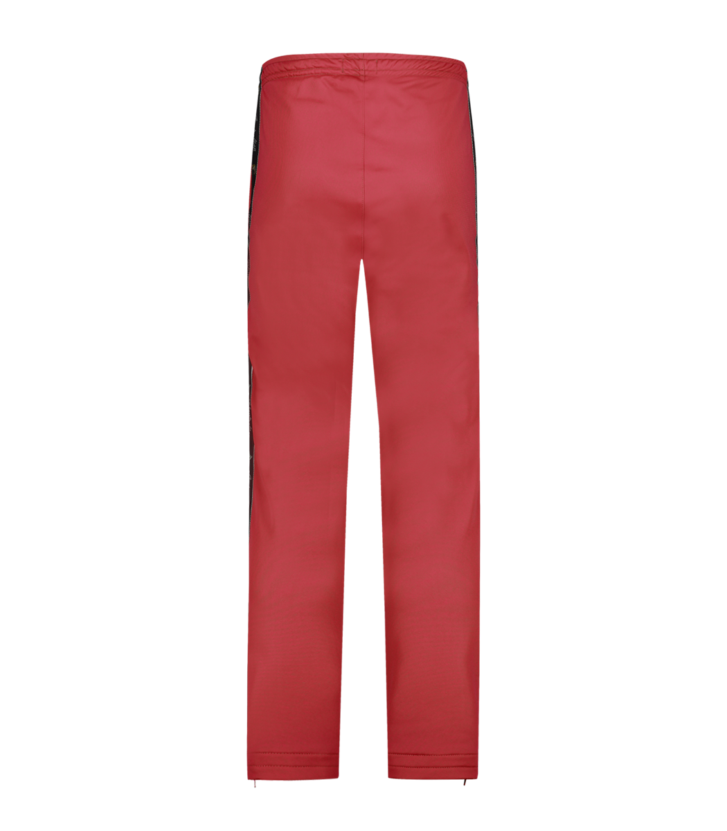 [AUS] SLIM FIT BROEK ACETATE MET ZWARTE BIES - BORDEAUX