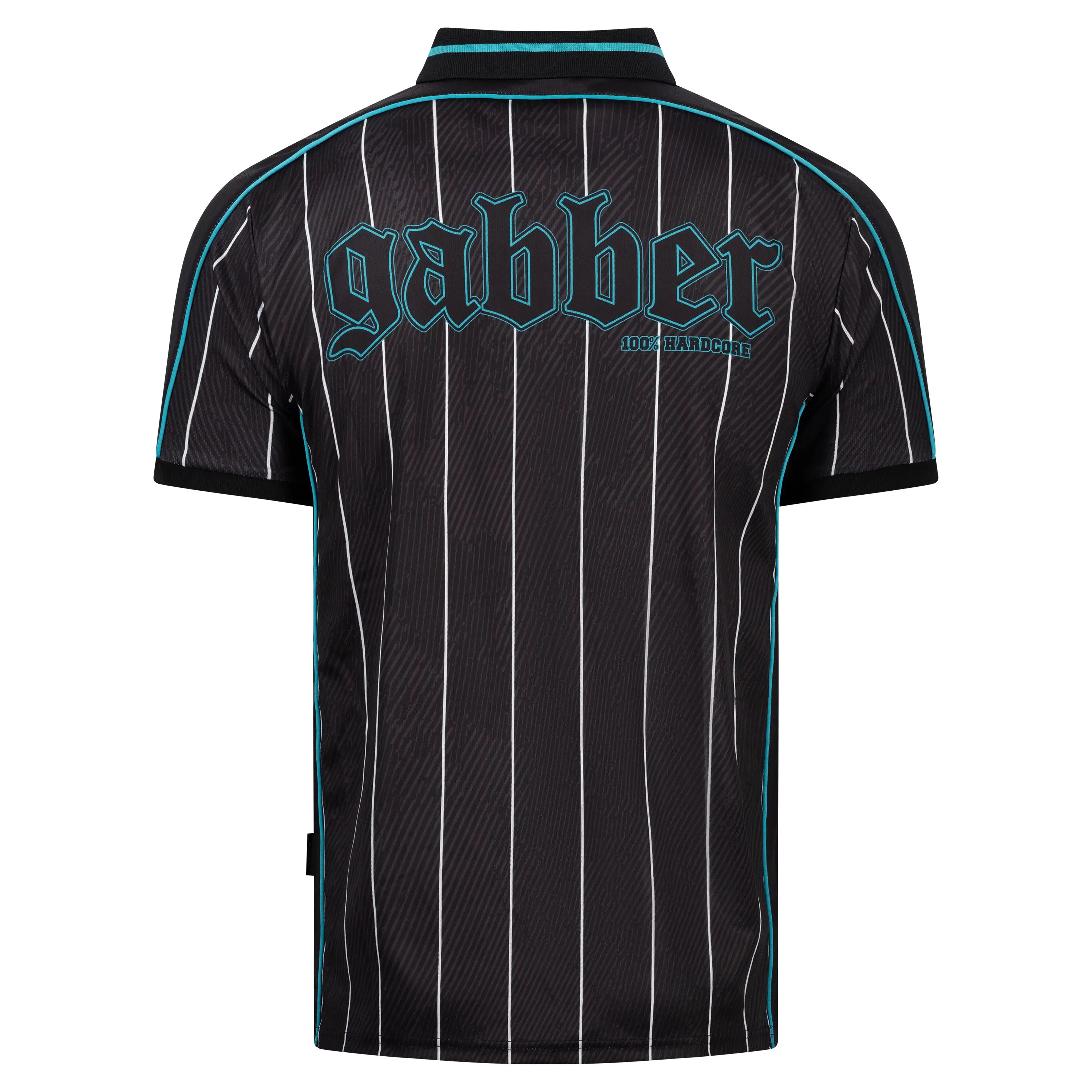 GABBER VOETBALSHIRT STRIPED TURQUOISE