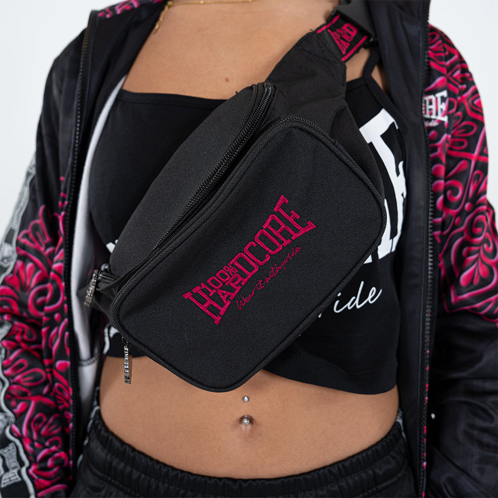 100% HARDCORE HEUPTAS ESSENTIAL ZWART/ROZE