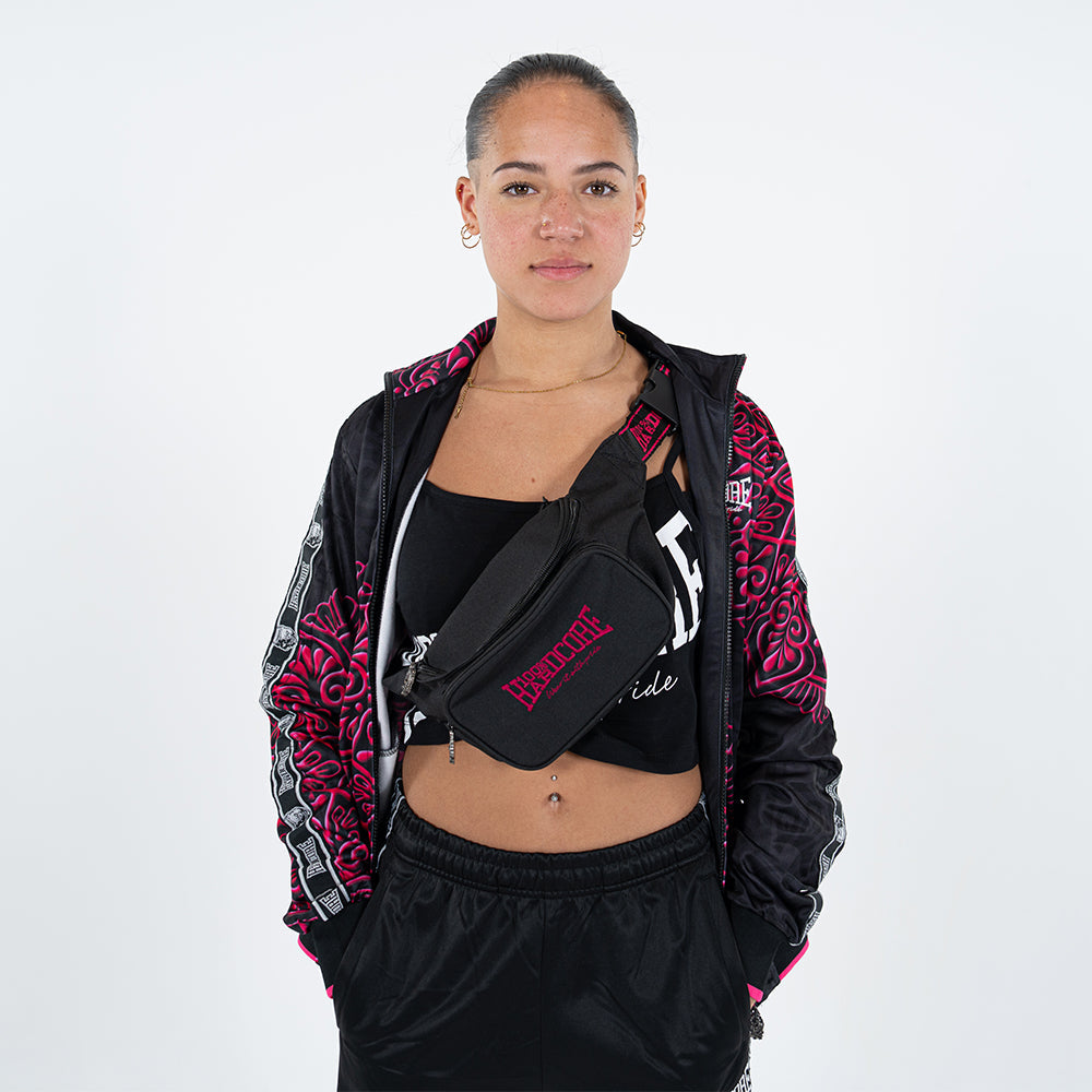 100% HARDCORE HEUPTAS ESSENTIAL ZWART/ROZE