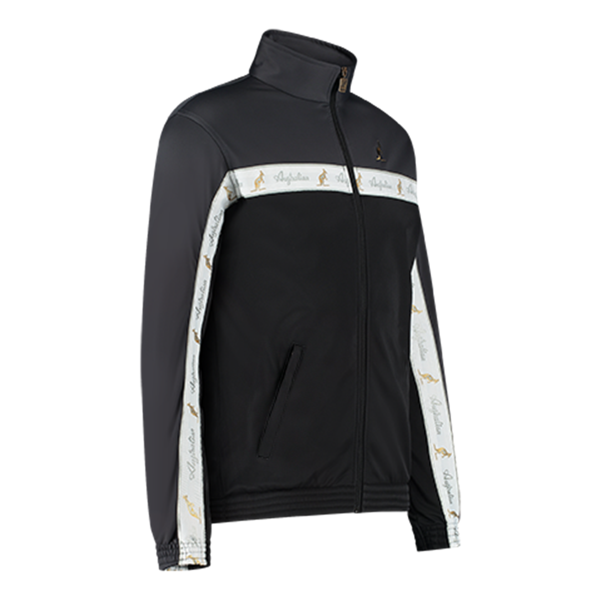 [AUS] DUO JACKET ACETATE MET WITTE BIES - ZWART/TITANIUM GREY