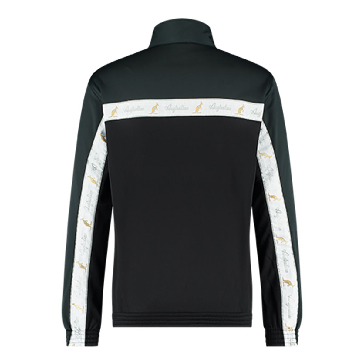 [AUS] DUO JACKET ACETATE MET WITTE BIES - ZWART/WOODS GREEN