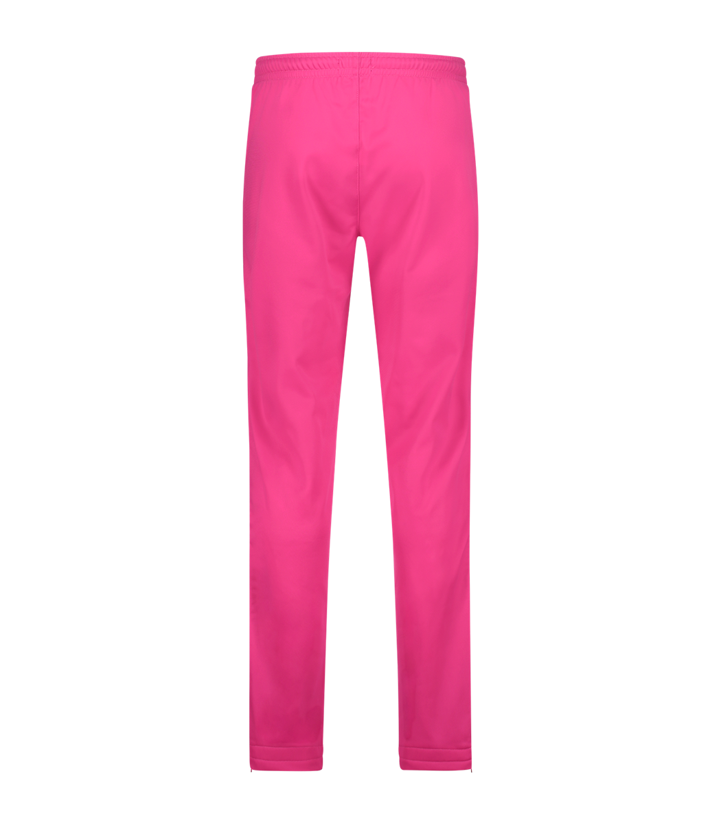 [AUS] BROEK CLASSIC FIT ACETATE MET WITTE BIES - FUXIA ROZE