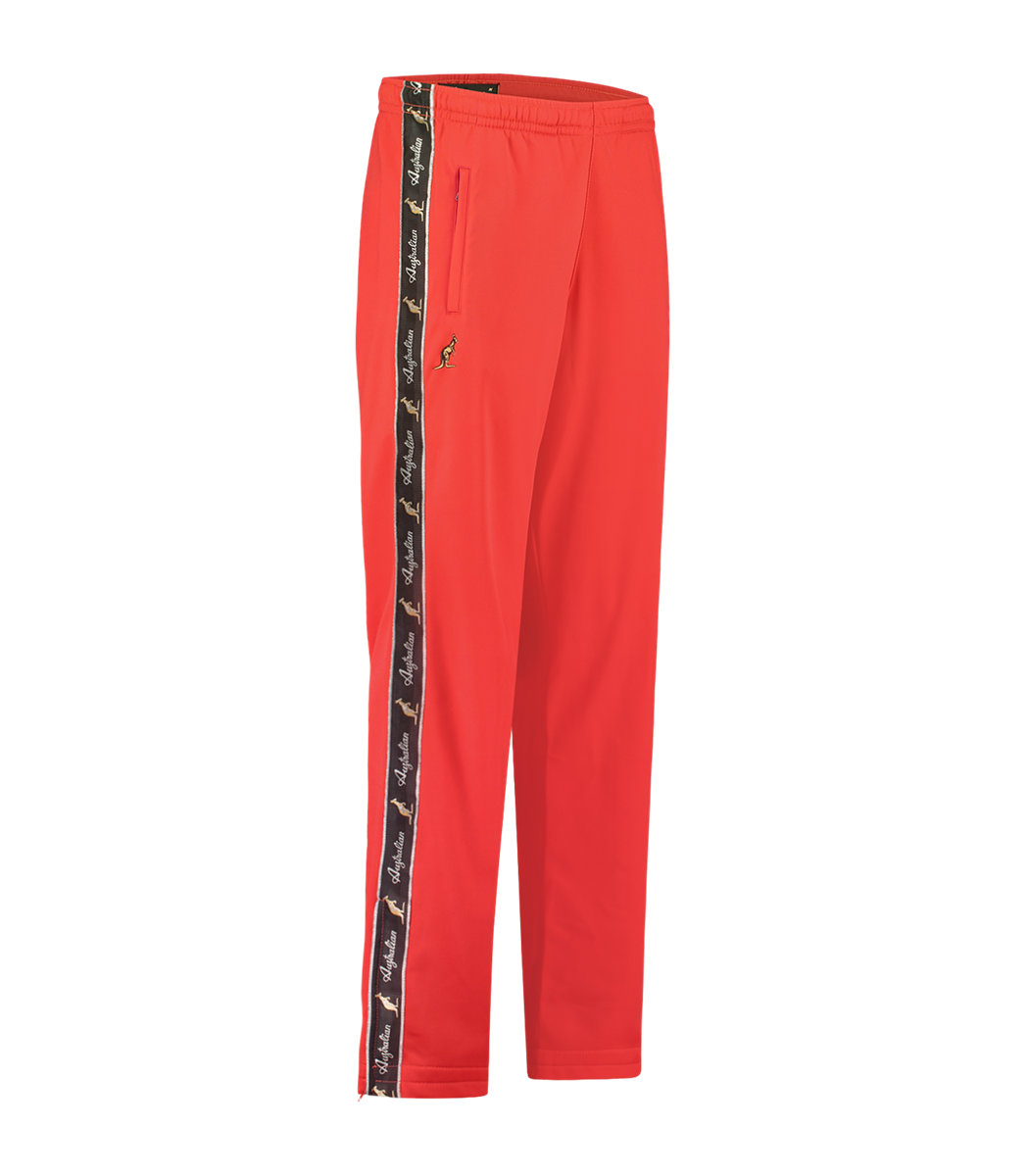 [AUS] BROEK CLASSIC FIT ACETATE MET ZWARTE BIES - ROOD