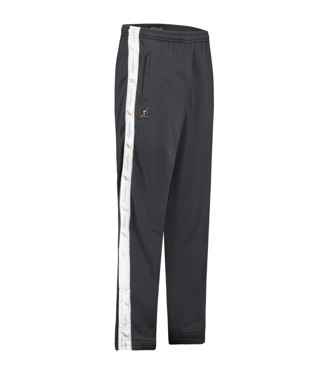 [AUS] BROEK CLASSIC FIT ACETATE MET WITTE BIES – TITANIUM GREY