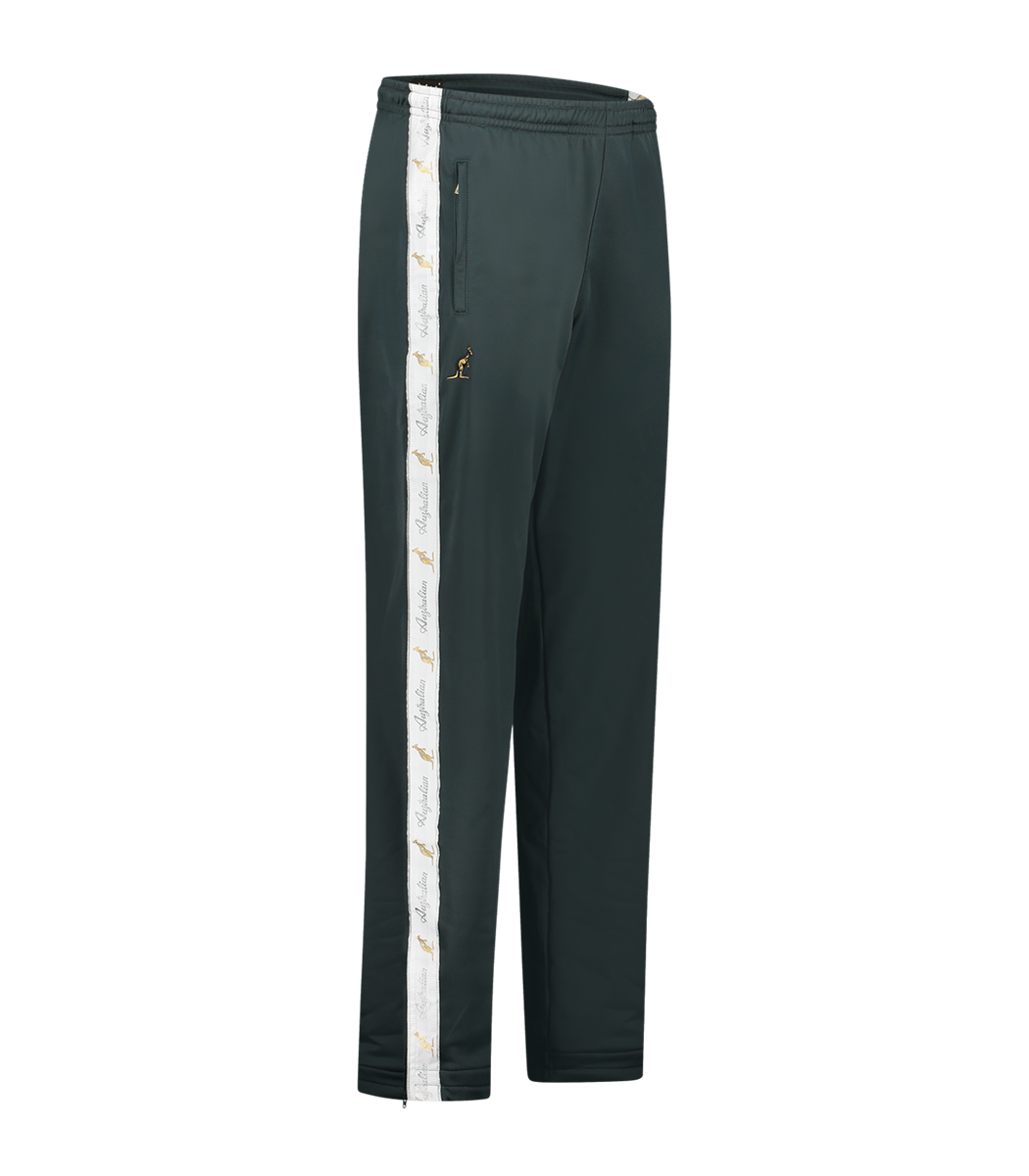 [AUS] BROEK CLASSIC FIT ACETATE MET WITTE BIES - WOODS GREEN