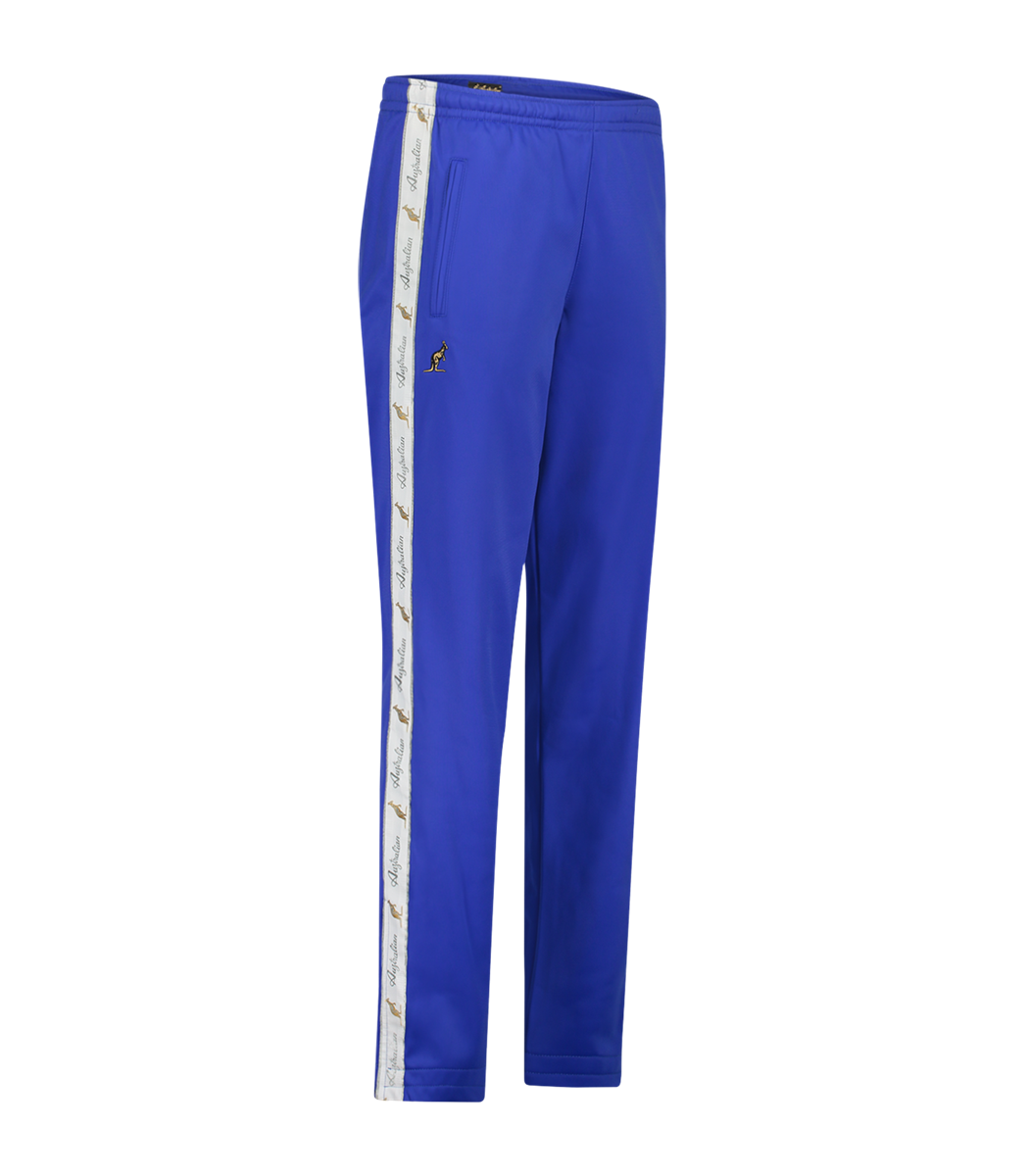[AUS] BROEK CLASSIC FIT ACETATE MET WITTE BIES - CORNFLOWER BLUE