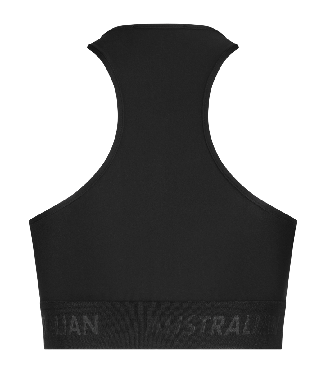 [AUS] DAMES TOP MET ZWARTE BIES - ZWART