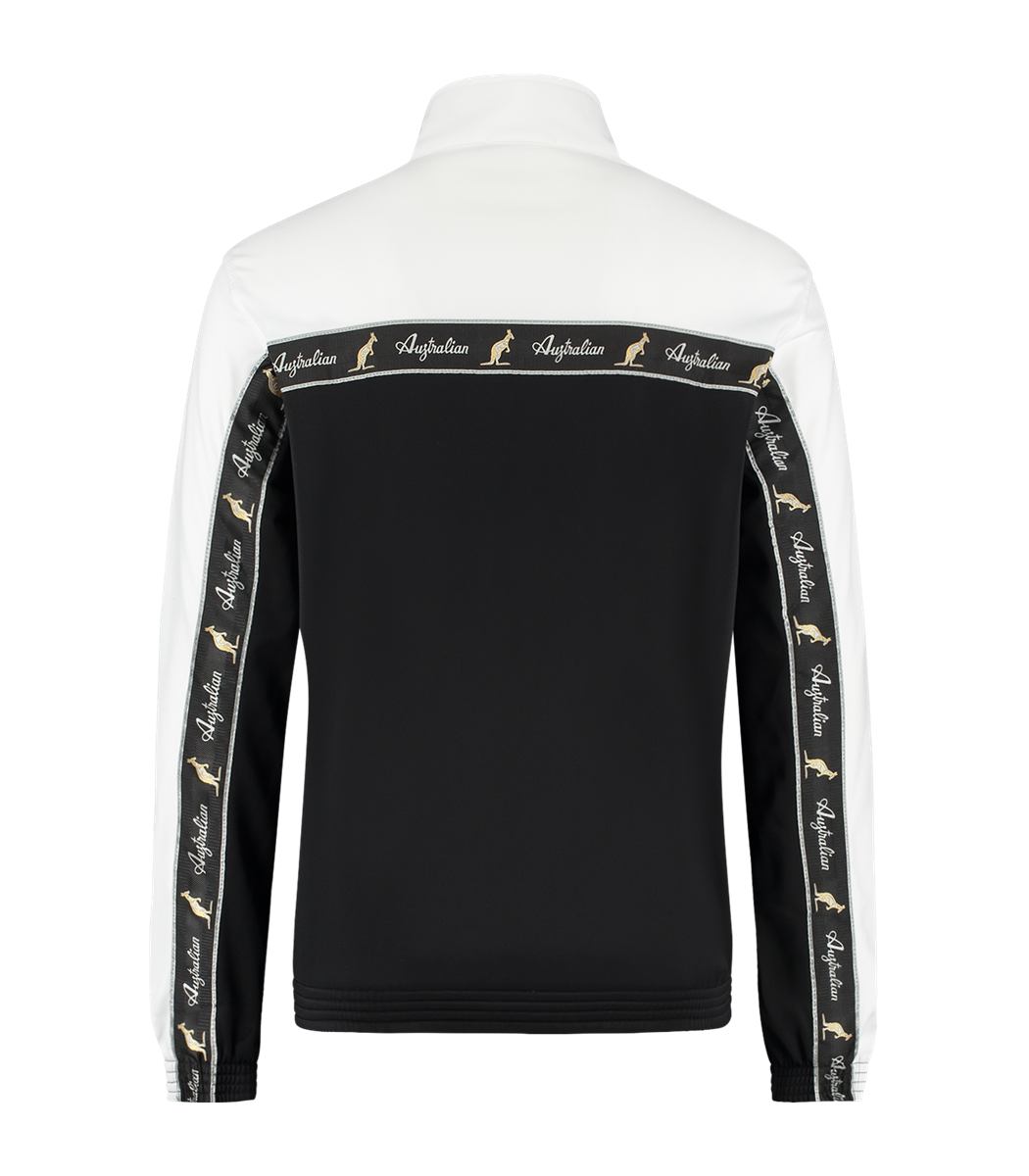 [AUS] JUNIOR DUO JACKET MET ZWARTE BIES - ZWART/WIT