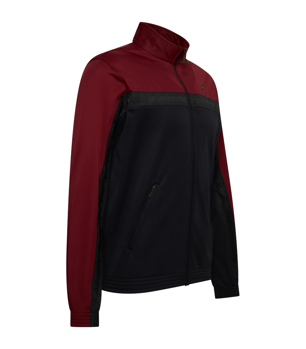 [AUS] DUO JACKET ACETATE MET SHADOW BIES - ZWART/BORDEAUX