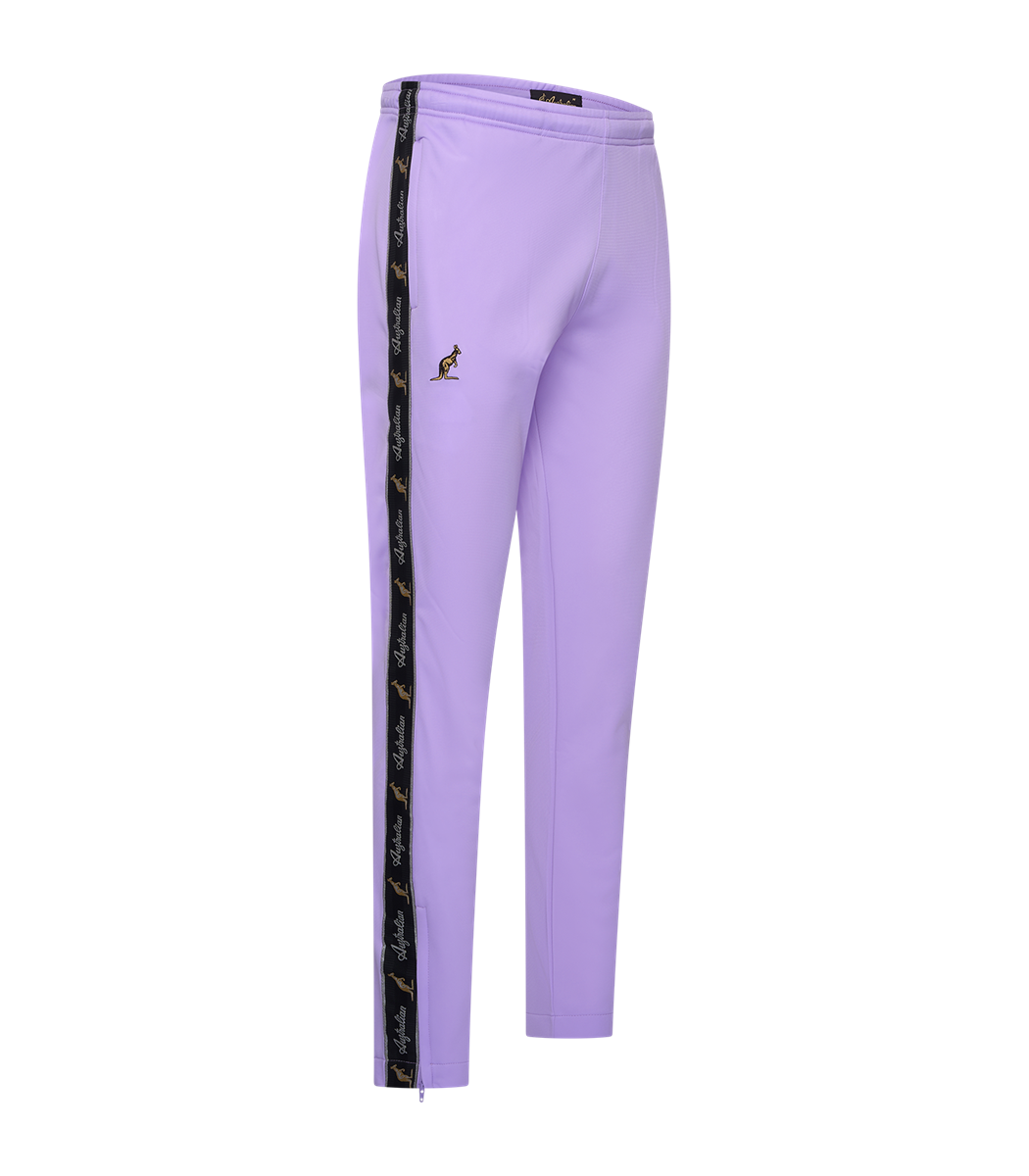 AUSTRALIAN SLIM FIT BROEK ACETATE MET ZWARTE BIES - LAVENDEL