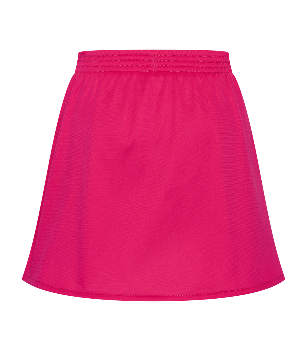 [AUS] DAMES ROKJE ACETATE MET ZWARTE BIES - ROZE