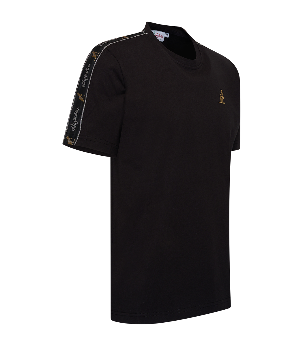AUSTRALIAN T-SHIRT ZWARTE BIES KATOEN ZWART