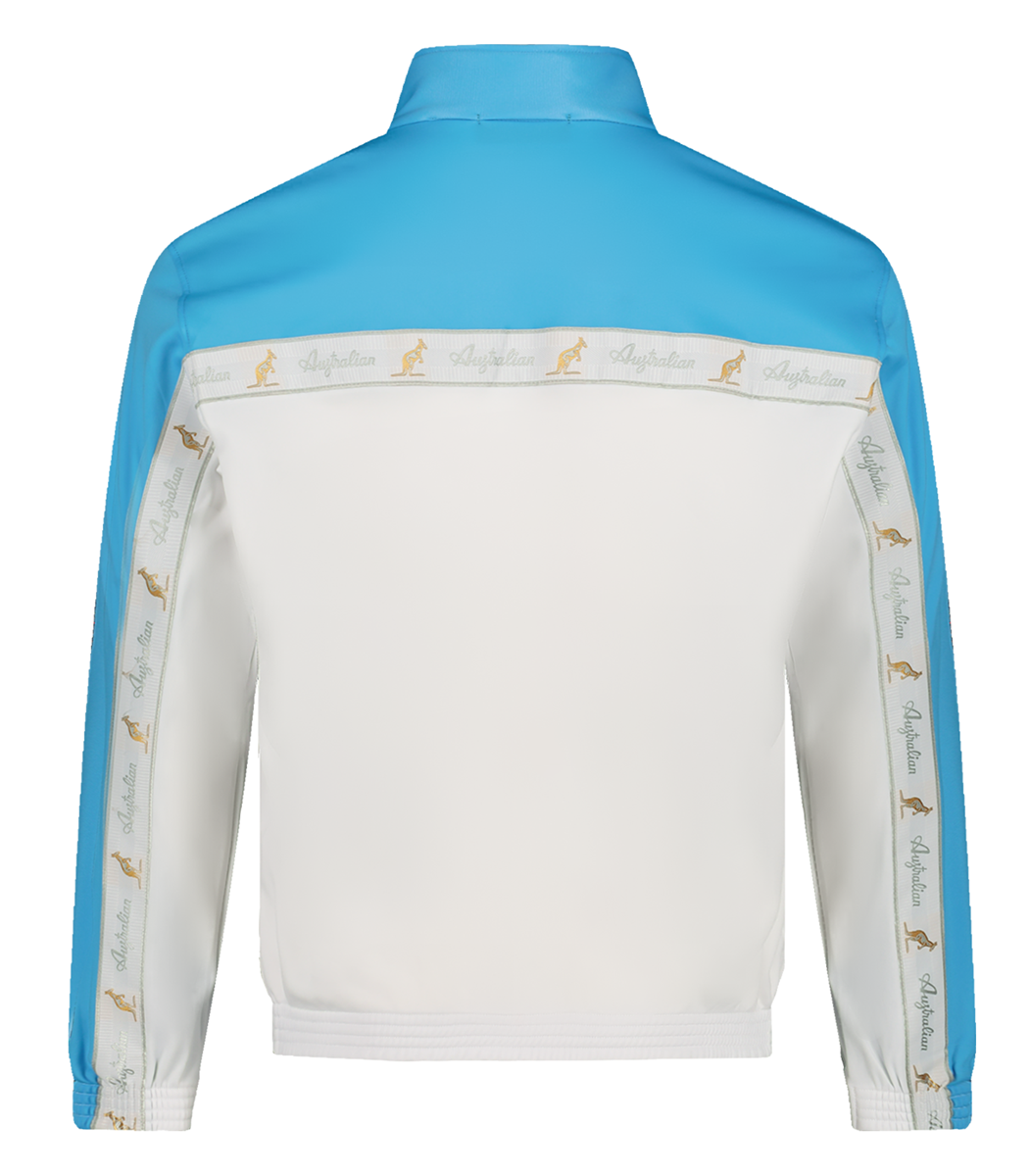 DUO JACKET TRIACETAAT WHITE BANDA TURQUOISE