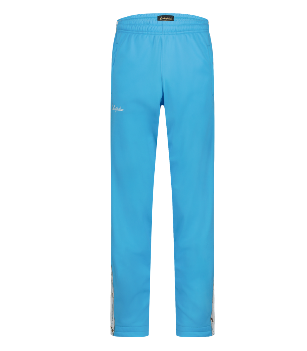 PANTS TRIACETAAT WHITE BANDA TURQUOISE