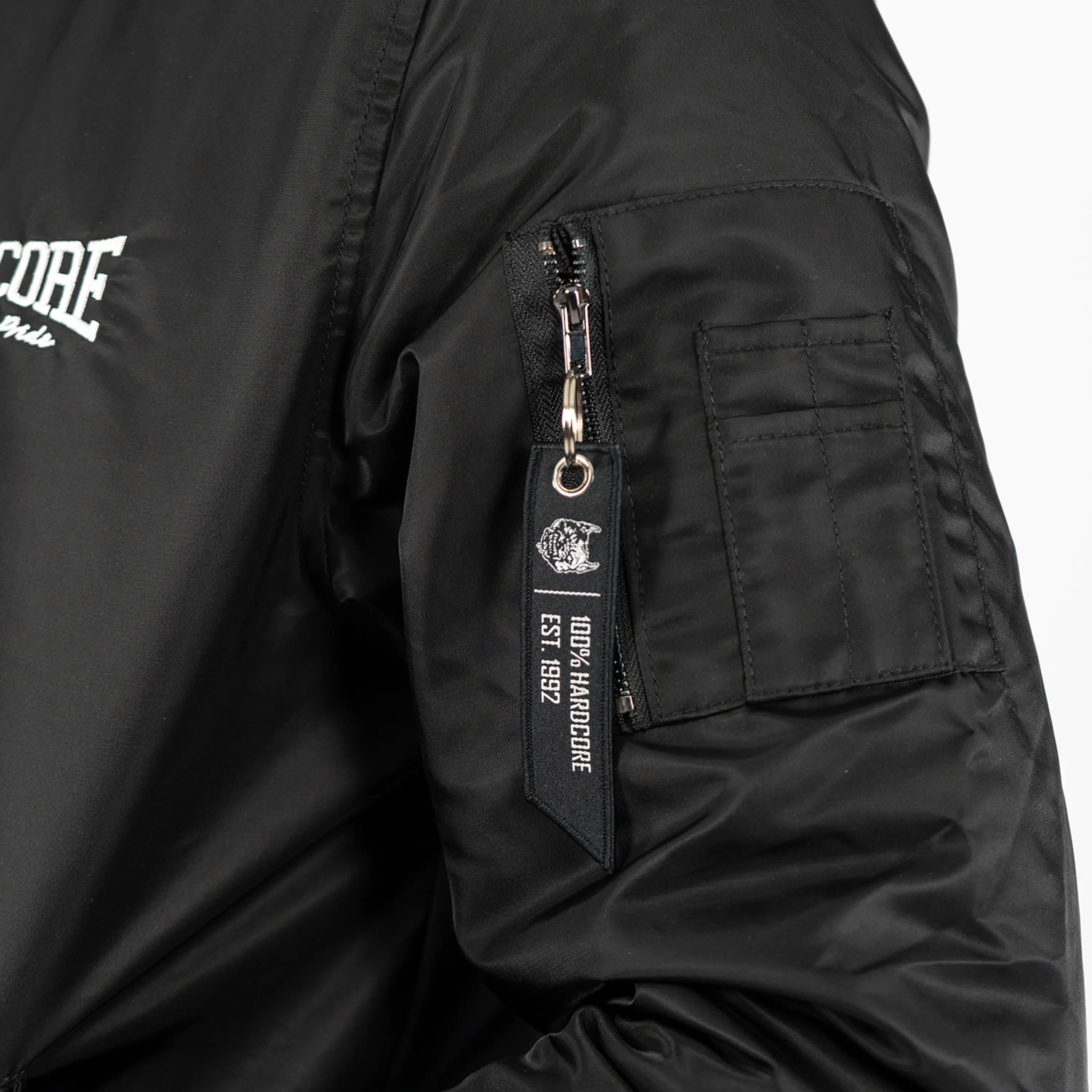 100% HARDCORE BOMBERJACK BRANDED RAGE ZWART