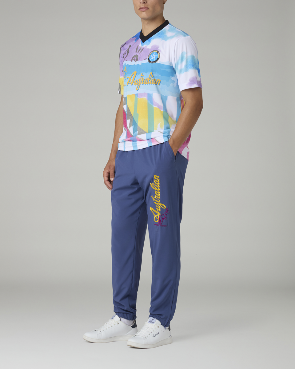 [AUS] NATIVE ALL PRINT SOCCER T-SHIRT - WIT / MULTICOLOR