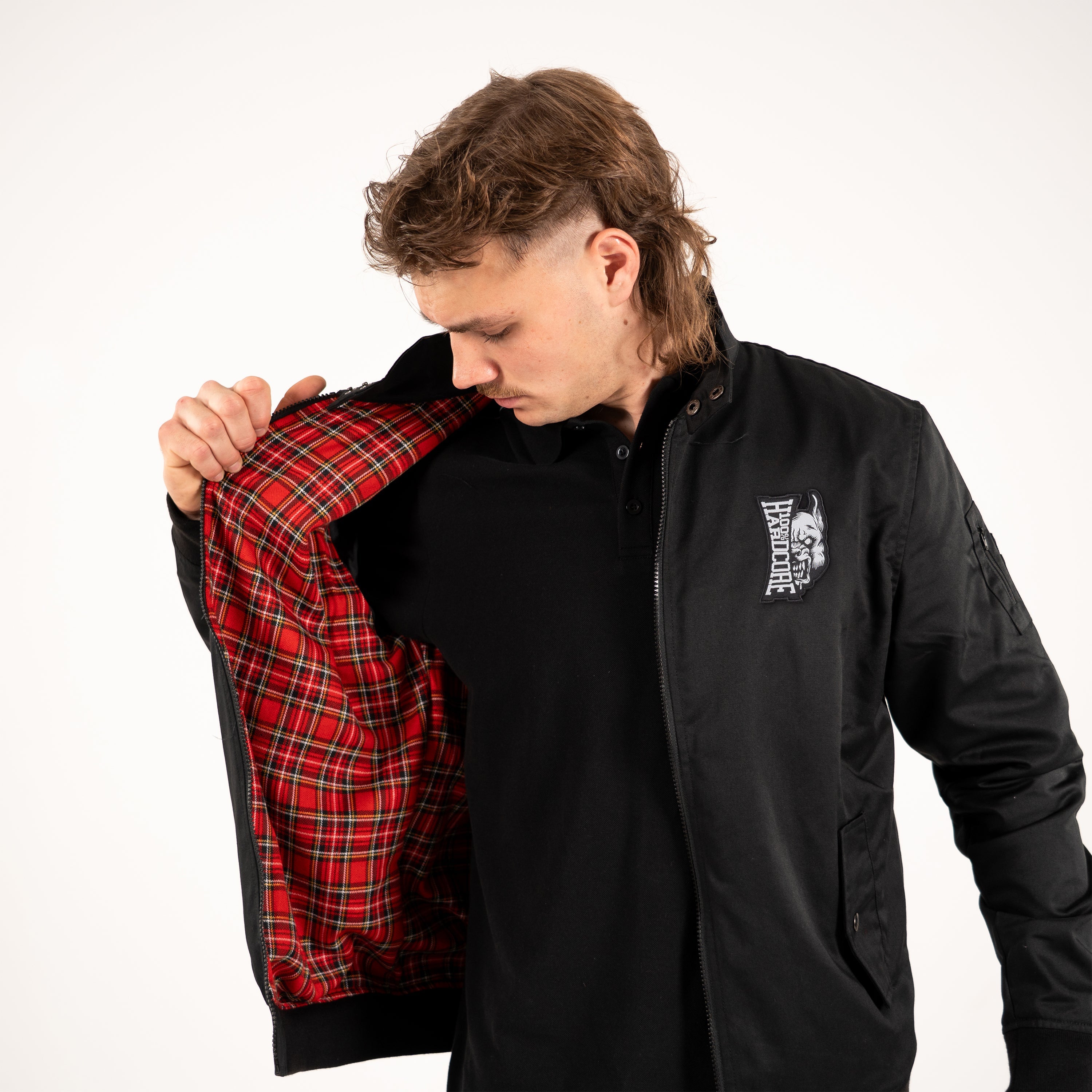 100% HARDCORE HARRINGTON BRANDED RAGE ZWART