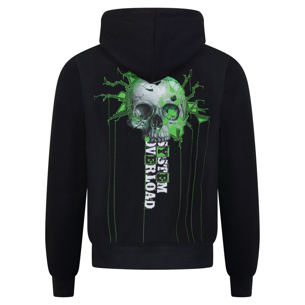 SYSTEM OVERLOAD X 100% HARDCORE HOODIE SKULL