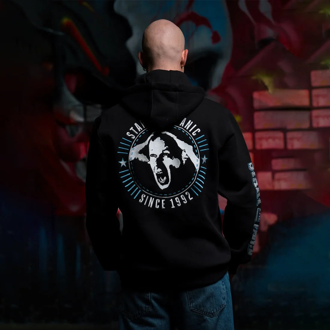 DJ PANIC HOODIE BLAUW