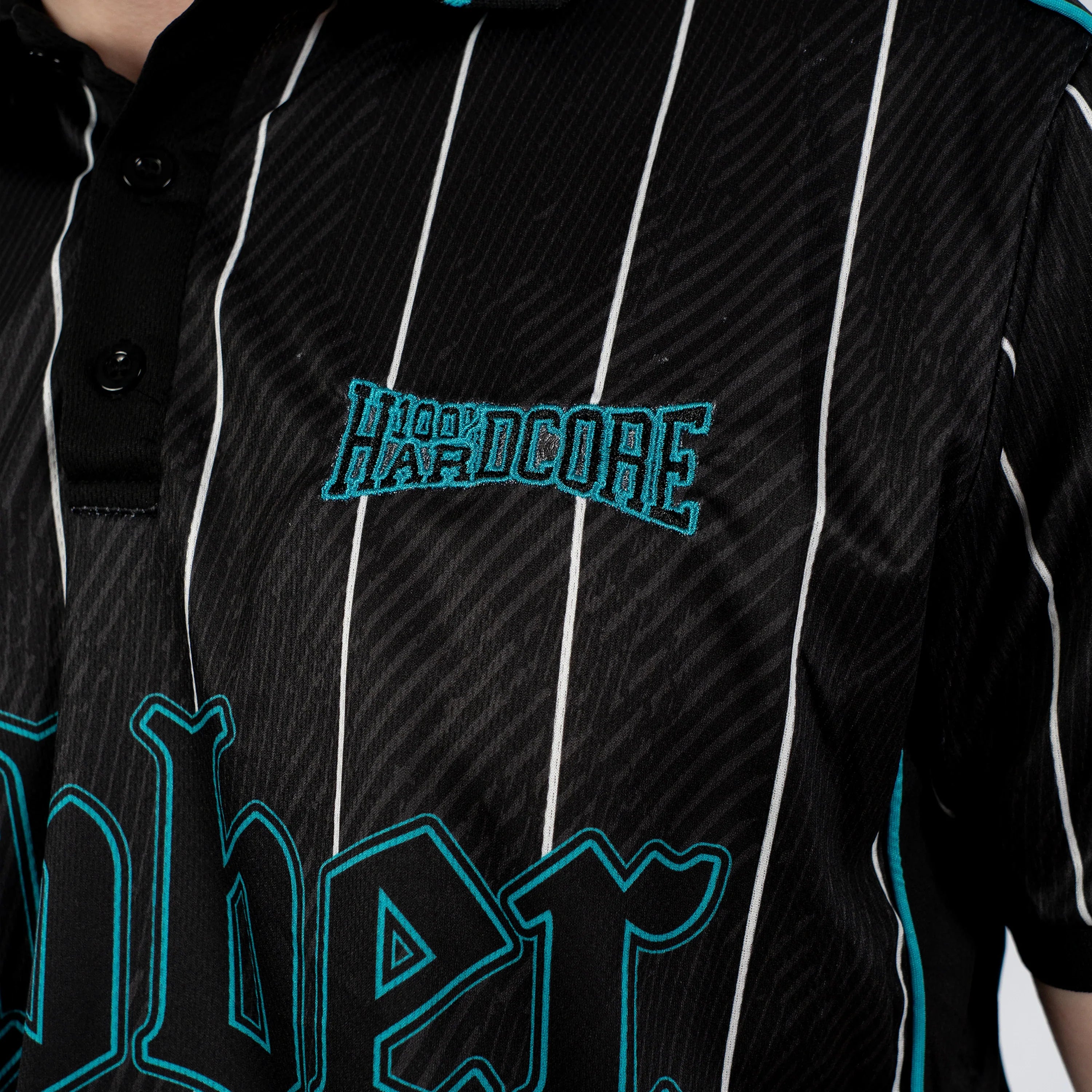 GABBER VOETBALSHIRT STRIPED TURQUOISE