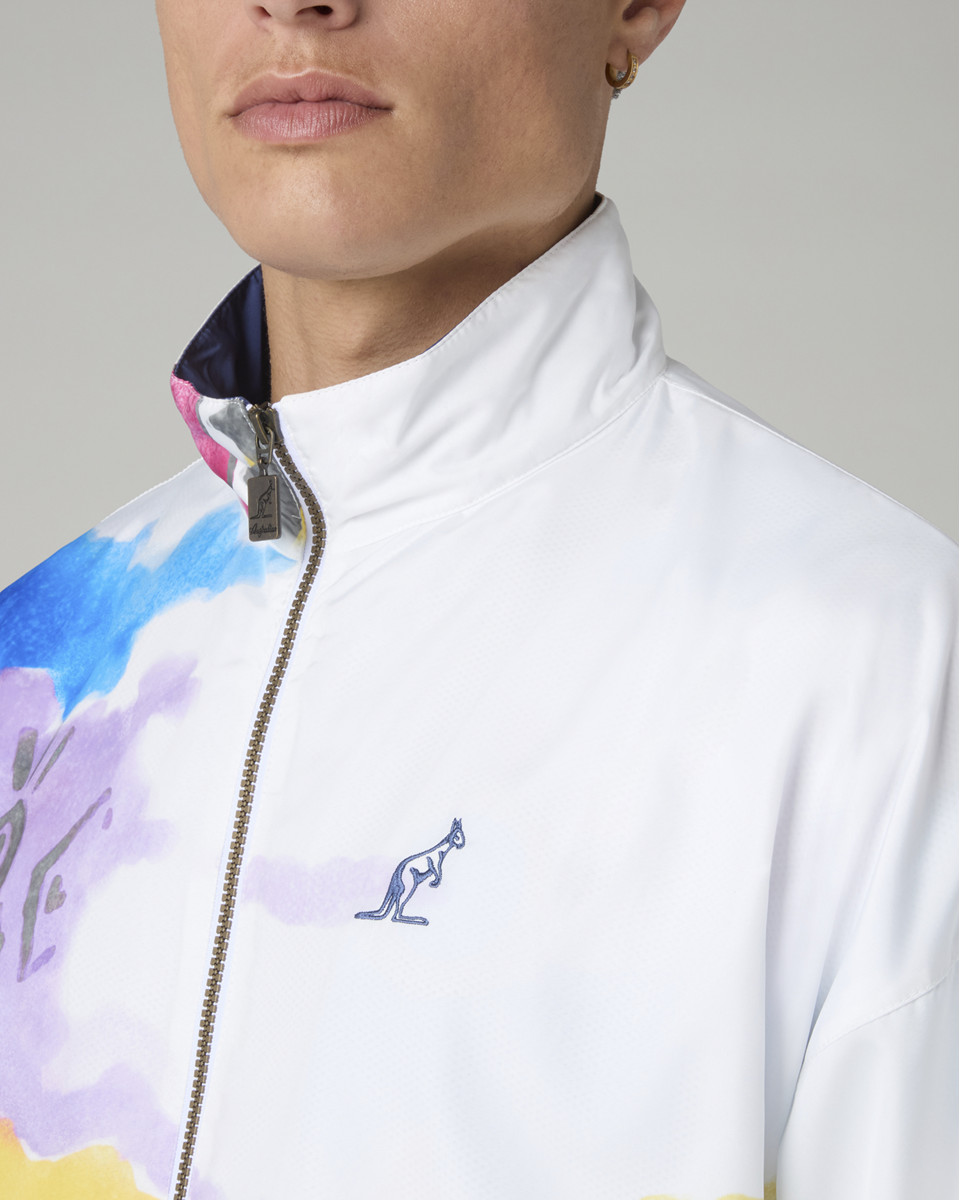 [AUS] NATIVE PRINT JACKET SMASH - WIT / MULTICOLOR